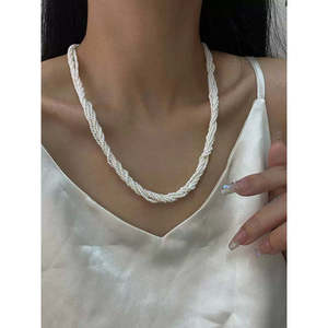 Collier atmosphérique personnalisé de style rétro français, nouvelle explosion de créativité, multi-rangs, enroulement de petites perles, chaîne de pull, élégant, perle - Product Image 4