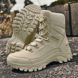 <span class=keywords><strong>Botas</strong></span> <span class=keywords><strong>Tácticas</strong></span> de Senderismo para Exteriores, Color Marrón Desierto, de Caña Alta, Ideales para Trekking y Senderismo en el Desierto - Product Image 1