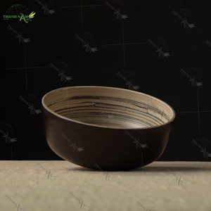 New Arrival OEM Customized <b>Deep</b> Bamboo <b>Bowl</b> Simple Design Dining Tableware Serving Dinner Home/Restaurant - Product Image 2