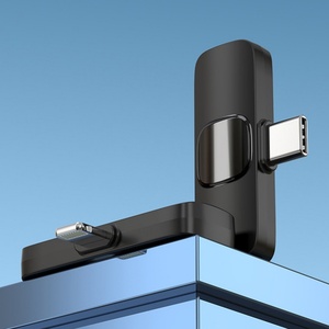 Microphone à revers double sans fil avec étui chargeur pour YouTube Live Stream Type C Android Phone pour iPhone - Product Image 6