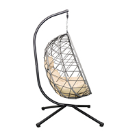 Fauteuil suspendu de jardin moderne avec panier suspendu en corde tressée et macramé pour extérieur