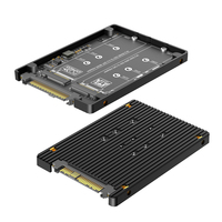 Kartu Adaptor 2 in 1 M.2 SSD ke U.2/SAS Mendukung M.2 NVMe SSD ke U.2 SFF8639 & M.2 SATA SSD ke SAS Dengan Kotak Pembuang Panas