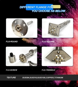 Riscaldatore ad Immersione Tubolare Tipo U Laiyuan 220v 500w, Resistenza Tubolare ad Immersione con Flangia - Product Image 6