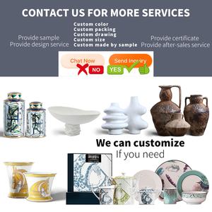 레트로 빈티지 북유럽풍 중국 수제 소박한 도기 셰비 시크 장식 홈 엔틱 세라믹 테라코타 화병 - Product Image 6