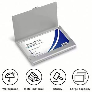Portefeuilles RFID en métal pour cadeaux promotionnels, vente en gros, logo personnalisé, porte-cartes d'identité et de visite - Product Image 3