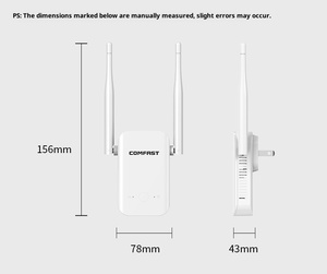 Comfast CF-WR301S V3 nhà <span class=keywords><strong>Wifi</strong></span> Repeater 300Mbps hai ăng-ten thông qua-Tường tín hiệu khuếch đại với 80 mét vuông bảo hiểm và 82mW đạt được - Product Image 6