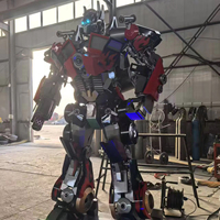 Statue réaliste d'Optimus Prime Transformer de 3 m de haut, grande sculpture de robot en métal pour l'affichage dans les centres commerciaux et les parcs d'attractions