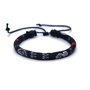 ขายส่งของขวัญสไตล์ชาติพันธุ์ทันสมัย ผ้าพันคอเชมากห์แบบอาหรับทำมือสำหรับผู้ชาย ผ้ากูตราแบบถัก ผ้าเคฟฟียะห์แบบปาเลสไตน์ กำไลข้อมือ - Product Image 6