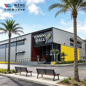 Structure en acier de qualité supérieure pour gymnase de tennis, résistante aux séismes, isolée, solutions personnalisées, ossature robuste, garantie 50 ans - Product Image 1