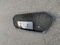 Grille de pare-chocs avant en ABS de style RS7 en nid d'abeille noir et argent de haute qualité PNB pour Audi A7 S7 C8 2019-2025, garantie 1 an
