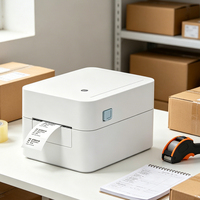 Impresora Térmica de Etiquetas de Escritorio, Impresora de Códigos de Barras de Alta Velocidad, Impresora de Códigos QR sin Tinta para Inventario, Venta Minorista y Etiquetado de Oficina