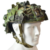 Couverture de casque tactique en forme de feuille de camouflage 3D, accessoires de casque de paintball, parachutiste, chasse, filet de casque en maille, tissu