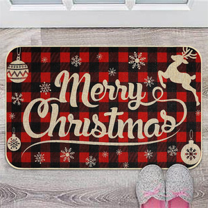 Tapete Navideño de Papá Noel para Entrada Principal Exterior, Tapetes de Navidad para el Hogar - Product Image 6