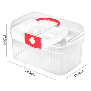 Trousse de premiers soins en plastique portable, boîte à médicaments, boîte à <span class=keywords><strong>pharmacie</strong></span>, plateau transparent, boîte médicale familiale, boîte de rangement, boîte à outils - Product Image 1