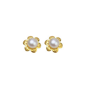 Handmade S925 Silver Flower Shaped Earring Korean Female Accessories 6-6.5 <b>Pearl</b> Hollow Bottom Holder Concealer DIY <b>Jewelry</b> <b>Sets</b> - Product Image 5