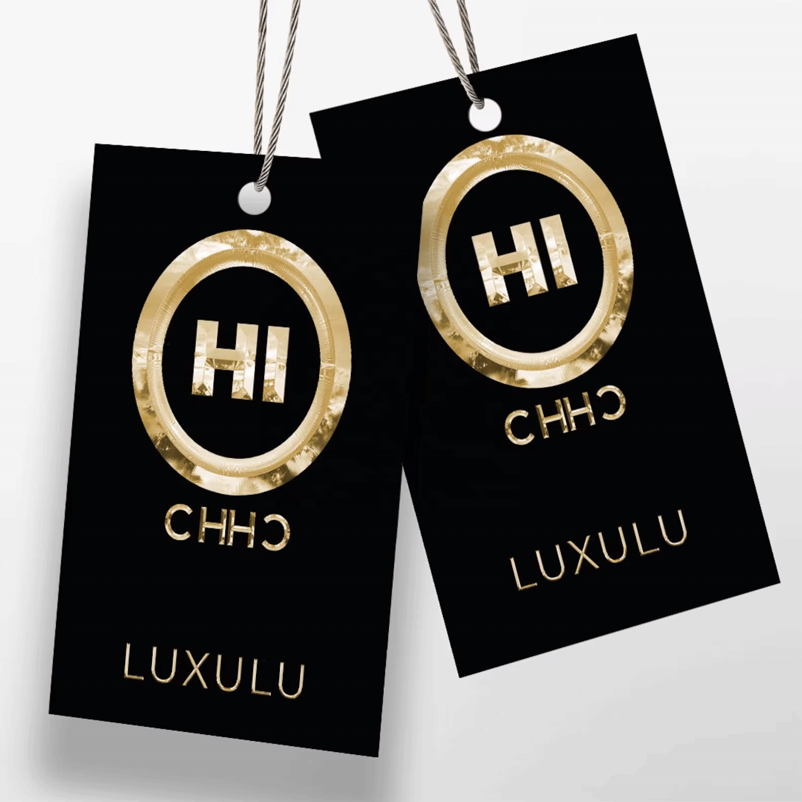 European and American Popular 600g Copperplate Paper Printed Tag Fashion Brand Clothing Label Eco Friendly Clothing hang Tags