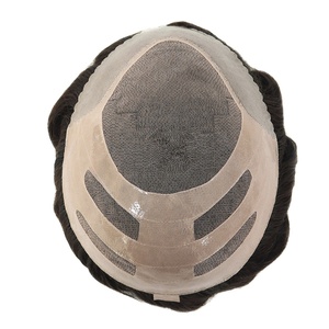 Rambut Palsu Pria Bond 100% Rambut Asli Manusia, Pengganti Rambut dengan Mono Lace Fino dan PU, Tahan Lama Berkualitas Tinggi, Prostesis Kapiler Pria - Product Image 3