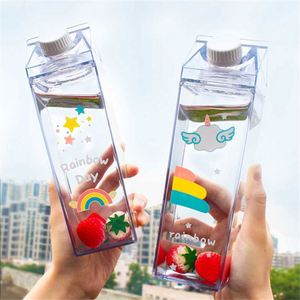 2026 New AY Customized Logo 500Ml 750Ml 1000Ml 16Oz 25Oz 32OZ Transparent Square <b>Clear</b> Milk <b>Bottle</b> Carton <b>Water</b> <b>Bottle</b> Jug - Product Image 4