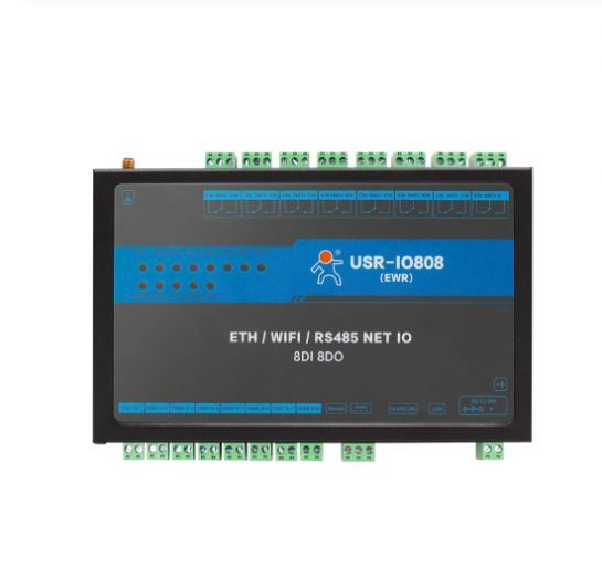 USR-IO808-GR 8-way Network IO Controller 8 Relay Output Router Function by GSM GPRS Remote Control Support Modbus RTU TCP