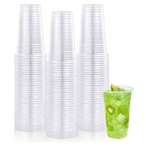 Gobelet jetable en PET de 400 ml (14 oz) avec couvercle, transparent, 98 mm, personnalisable avec logo/sérigraphie pour café froid, bubble tea et jus - Product Image 1