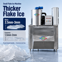Machine à glace en paillettes personnalisée de 1 tonne, à économie d'énergie, automatique, en acier inoxydable, pour la conservation des fruits de mer sur les bateaux de pêche et les chaluts