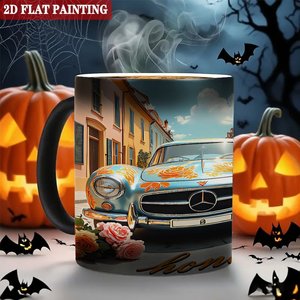 Blank Mug 11oz <b>Ceramic</b> Heat Activated Color Changing <b>Cup</b> With 2D Flat Painting Design - Product Image 6