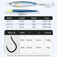 CHEERY 40g 60g 80g Leurre de pêche en mer en métal, jigging, à coulée rapide, leurre artificiel dur en métal avec hameçon