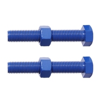 Baut Hexagonal Baja Karbon 8.8 Kekuatan Tinggi Grosir dengan Lapisan PTFE DIN933 Din931 Set Mur Hexagonal