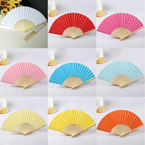 Abanicos Plegables de Papel Blancos para Manualidades, Abanicos para Práctica de Caligrafía y Pintura, Abanicos para Decoración de Bodas y Fiestas, Regalos de Boda - Product Image 3