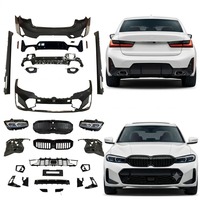 Kit de conversion pour BMW Série 3 G20 G28 2019-2022 – Améliorez votre véhicule avec le look sport LCI 2023 : pare-chocs avant et arrière, jupes latérales, phares et calandre