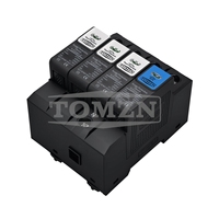 TOMZN N-PE parasurtenseur SPD 1P + NPE 3P + NPE Tube de décharge 20-50kA 230V ~ 380V ~ AC enfichable T1 T2 1.5kV boîtier ignifuge