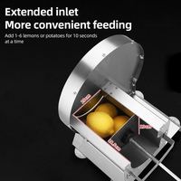 Aardappelchipsnijder Commerciële handmatige elektrische ultradunne aardappelchipsmachine Volautomatische fruit snijmachine Citroensnijder