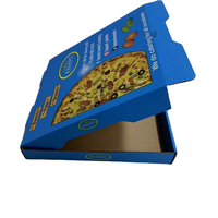 Ensemble de carton de papier kraft biodégradable populaire boîte d'emballage de pizza de restaurant de restauration rapide surface vernie emballage alimentaire de qualité supérieure