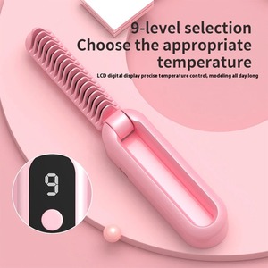 Nueva Plancha de Pelo Profesional 2 en 1 con 9 Niveles de Calor, Cerámica Iónica, Calentamiento Rápido, Iones Negativos, Pantalla LCD - Product Image 5