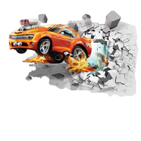 Décalque auto-adhésif Spitfire 3D de grande taille pour voiture Autocollant décoratif écologique et réutilisable pour la maison