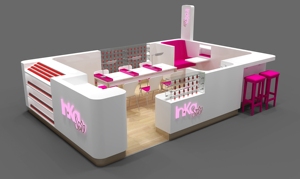 Hiện đại sang trọng bằng gỗ Nail Salon <span class=keywords><strong>pop</strong></span>-up hiển thị đứng với <span class=keywords><strong>LED</strong></span> chiếu sáng bán lẻ Glass Showcase cho bán - Product Image 4