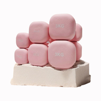 LADYGLOW Haltères en caoutchouc pour femmes, équipement de musculation à domicile, haltères carrés caoutchoutés, vente en gros