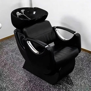 Fauteuil-lit moderne en cuir pour salon de coiffure – Mobilier de salon durable - Product Image 1