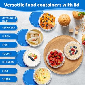 حاويات بلاستيكية للفريزر بأغطية قابلة للإغلاق، متينة ومحكمة الإغلاق وصديقة للبيئة، تصميم مقسم لتخزين الطعام، خالية من مادة BPA، قابلة للتكديس، 16 قطعة - Product Image 4