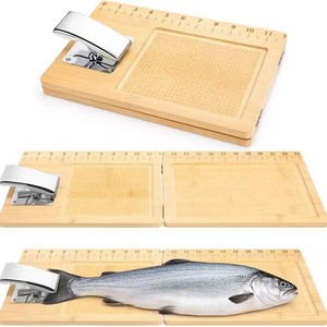 Tabla de madera plegable para limpiar y cortar pescado, tabla multiusos para desescamar y preparar pescado de mar, tabla de madera para limpiar y cortar pescado. - Product Image 1