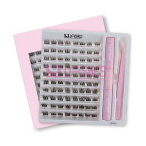 ชุดช่อขนตาหนา0.10มม. ทำด้วยมือผมสังเคราะห์เพิ่มวอลลุ่มพร้อมโลโก้ออกแบบได้ตามต้องการ - Product Image 4