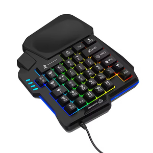 One-handed Gaming Keyboard Mechanical Feel Chicken Throne Keyboard <b>Mouse</b> Set Mobile Game Peripherals - Product Image 2