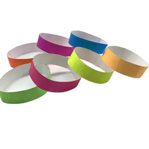 Disposable Artificial Paper Wristbands for Events Waterproof Digital Printed Self-Adhesive for VIP & Party Tickets