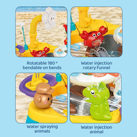 Fontaine électrique en forme de nuage, pêche magnétique, jeu sensoriel d'arrosage, table de jeu en plastique pour l'eau et le sable, jouets de plage pour enfants