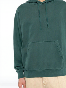 Men's Oversized Hooded Sweatshirt Solid Color Cotton Fleece Casual Pocket Long Sleeve Autumn Wear - Product Image 5