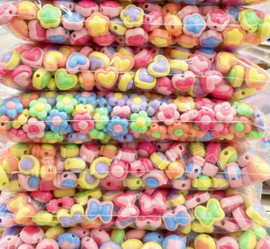 Acrylic Multicolor Children's <strong>Hair</strong> Beads <strong>for</strong> <strong>Braiding</strong> with Various Patterns - Children's DIY <strong>Hair</strong> Accessories - Product Image 1