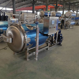 Sterilizzatore industriale a vapore/elettrico riscaldato orizzontale in <span class=keywords><strong>Autoclave</strong></span> bevande in bottiglia succo di marmellata in scatola macchina per sterilizzare la salsa - Product Image 2