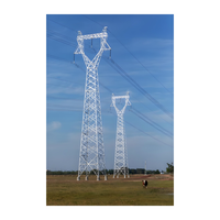 Grande demande Tour de transmission de puissance haute tension galvanisée 33kv Poteau en acier à angle à quatre pattes Équipement de distribution d'énergie 33kv