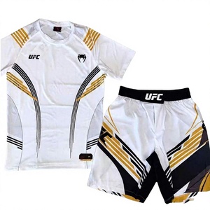 Ensemble de fitness MMA et Jiu-Jitsu brésilien pour enfants, avec short et t-shirt à manches courtes, nouvelle collection 2026, best-seller, broderie personnalisée du logo avant - Product Image 2