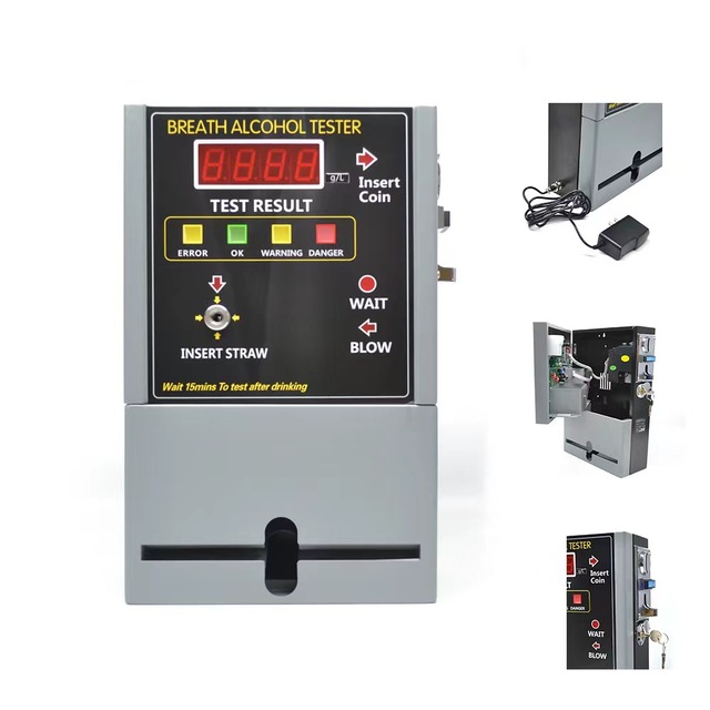 Digital Human Alcohol Content Fast and Accurate test Direct Plug-in Public Coin-operated Alcohol Tester with 7-inch Display